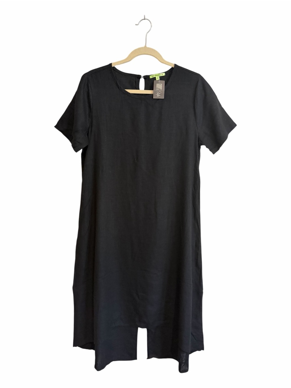 NWT Trisha Tyler Cotton High Low Short Sleeve Midi Dress Size Medium